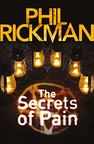 Book cover: "The Secrets of Pain" by Phil Rickman, with lanterns.