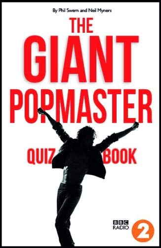 Book cover: "The Giant PopMaster Quiz Book" with silhouette of a man.