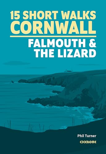 Book cover: "15 Short Walks in Cornwall," coastal scene illustration.