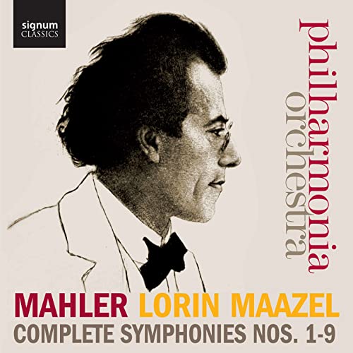 CD cover featuring a black and white portrait of conductor Lorin Maazel.