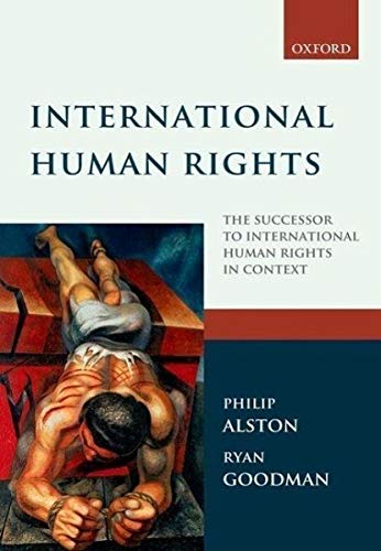 Book cover: "International Human Rights" with artwork of a bound figure.