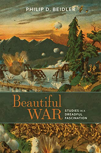 Book cover depicting a painted scene of war, mountains, and airships.