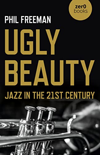 Book cover: "Ugly Beauty" with gold text and a blurred trumpet image.
