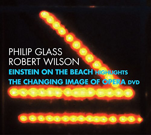 CD/DVD cover for Philip Glass’s “Einstein on the Beach” with glowing lights.