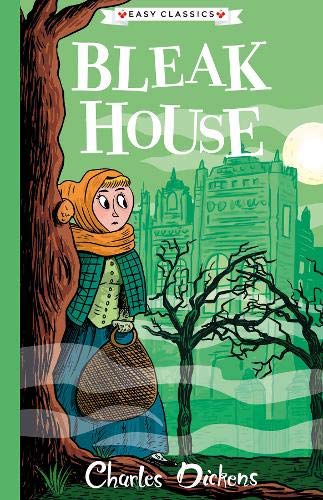 Book cover for "Bleak House" featuring a girl and a distant castle.