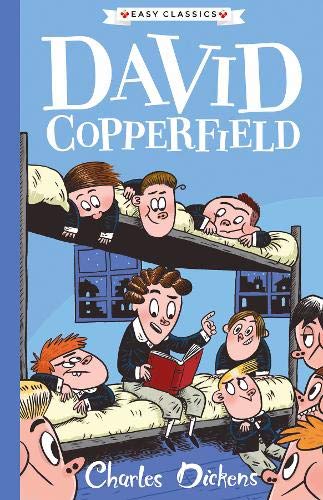 Book cover: "David Copperfield" by Charles Dickens, illustrated children.