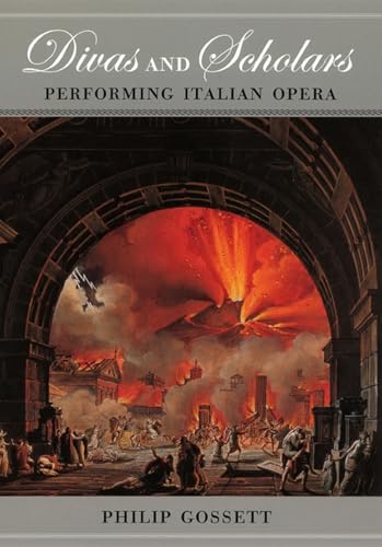 Book cover: "Divas and Scholars" with a painting of Mount Vesuvius erupting.