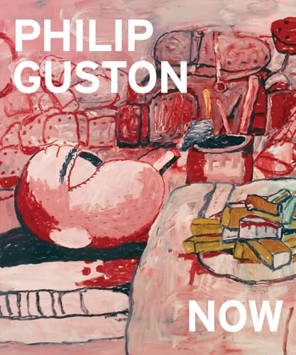 Book cover featuring a pink, distorted still life painting by Philip Guston.