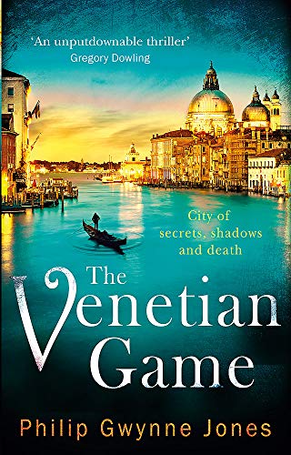 Book cover featuring a gondola on a Venetian canal with historic buildings at sunset.