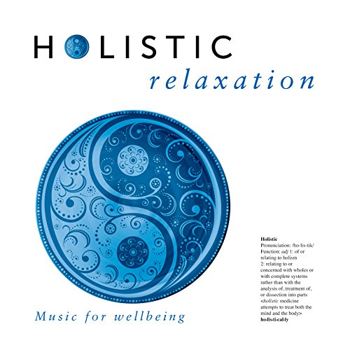 CD cover for "Holistic Relaxation" featuring a blue swirling design.