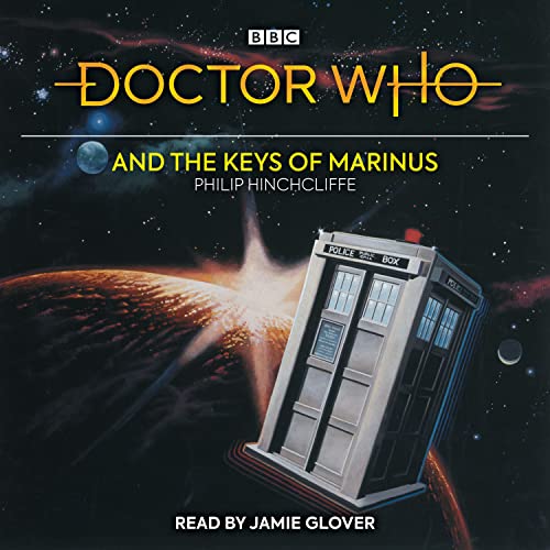 Doctor Who TARDIS against a cosmic, planetary background.