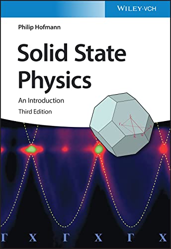 Book cover for Solid State Physics by Philip Hofmann featuring a geometric crystal structure.