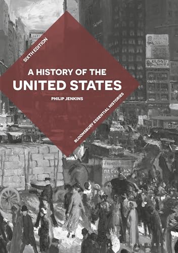 Book cover for A History of the United States with a historical street scene background.