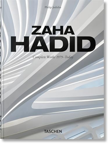 Book cover: "Zaha Hadid. Complete Works 1979-Today" with architectural design.