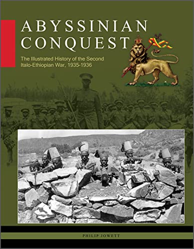 Book cover: “Abyssinian Conquest” depicting soldiers and a lion illustration.