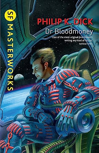 Science fiction book cover: man in spacesuit looking at Earth.