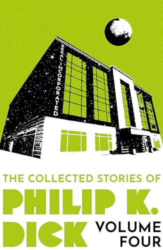 Book cover with a stylized building, moon, and bold text: Philip K. Dick.