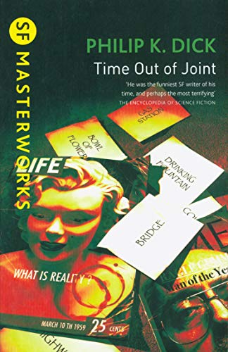 Book cover for Time Out of Joint featuring a collage of vintage magazine imagery.