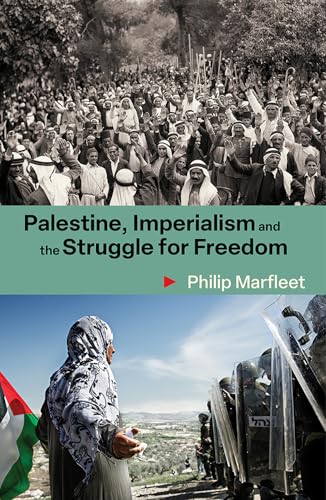 Book cover depicting historical and contemporary scenes of Palestine.