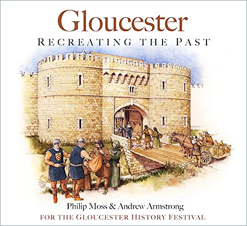 Book cover depicting a medieval castle gateway and figures in period clothing.