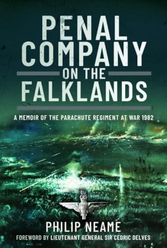 Book cover: “Penal Company on the Falklands” with parachute regiment insignia.