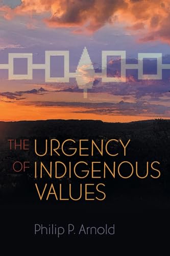 Book cover: sunset landscape with Indigenous patterned border and title.