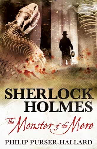 Sherlock Holmes book cover featuring a skeleton, dark water, and a figure.