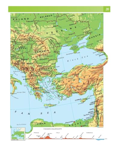Page from "Philip's RGS Essential School Atlas" showing a map of Eastern Europe.