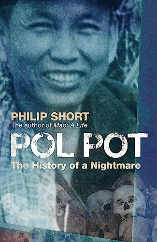 Book cover featuring Pol Pot’s portrait with skulls in the background.