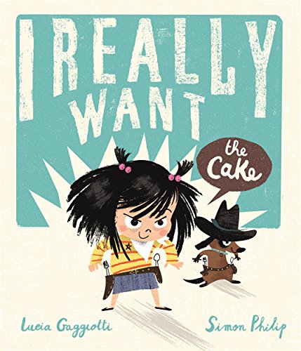 Book cover featuring a girl with wild hair and a small dog in cowboy attire.