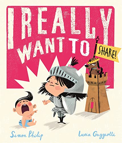 Children’s book cover depicting a knight, a crying baby, and a small dog.