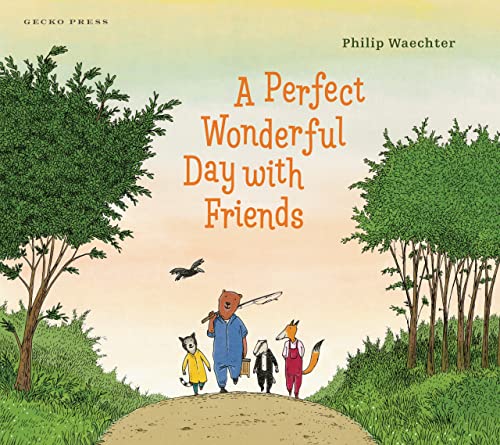 Book cover: bear, fox, and friends walking through a green landscape.