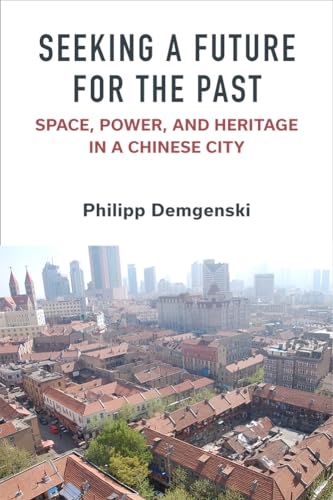 Book cover with title and cityscape featuring traditional and modern buildings.