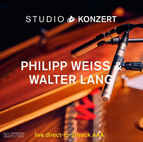 Vinyl album cover featuring a zither and microphones, titled "Studio Konzert".