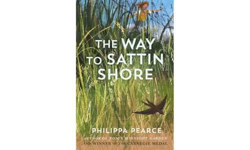 Book cover: "The Way to Sattin Shore" with tall grass and a bird.