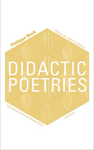 Book cover for "Didactic Poetries" with geometric gold design.