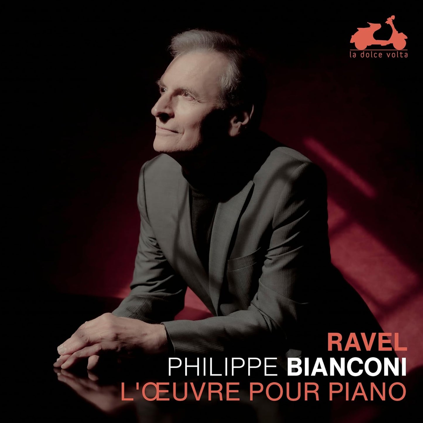 CD cover featuring pianist Philippe Bianconi, dark background, and text.