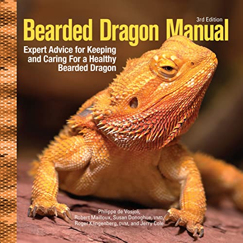 Bearded Dragon Manual book cover featuring a close-up of a lizard.