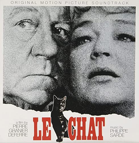 CD cover for "Le Chat" soundtrack featuring a black cat and film portrait.