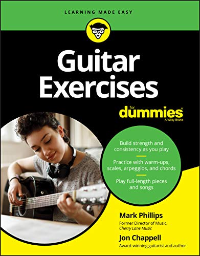 Cover of Guitar Exercises For Dummies book featuring a person playing an acoustic guitar.