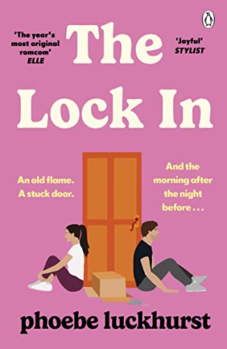 Book cover: two figures sit on either side of a closed wooden door.