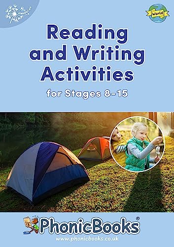 Phonic Books activity book cover with children camping and text.