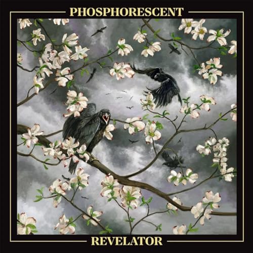 Album cover: birds among blossoming branches against a cloudy sky.