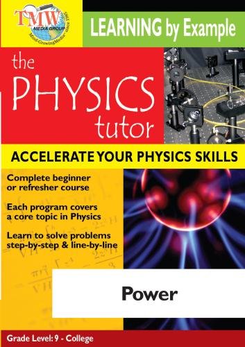 DVD cover for The Physics Tutor: Power featuring a plasma ball and lab equipment.