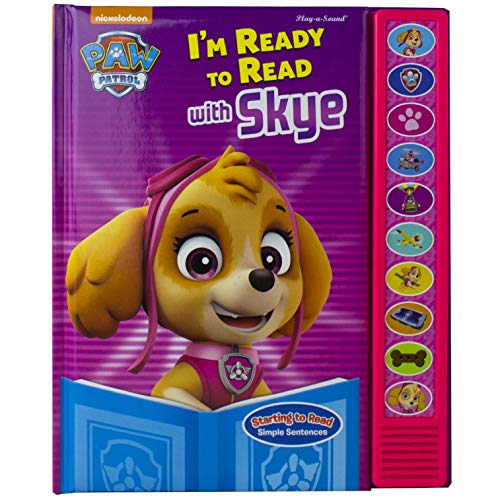 Paw Patrol Skye sound book with a purple cover and ten interactive sound buttons.