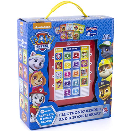 Paw Patrol Me Reader electronic book with character illustrations on box.