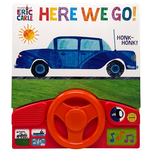 Sound book cover with blue car and red steering wheel detail.