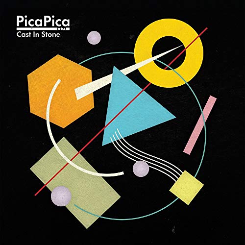 Album cover for Picapica’s “Cast In Stone” featuring abstract geometric shapes.