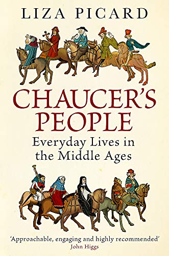 Book cover depicting medieval figures on horseback, titled “Chaucer’s People.”