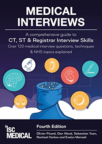 Book cover, “Medical Interviews” title, likely blue and white, professional medical guide.